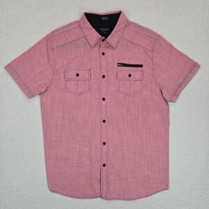 Textured Clay Red Short Sleeve Shirt Men's XL Utility Pocket Urban Explorer